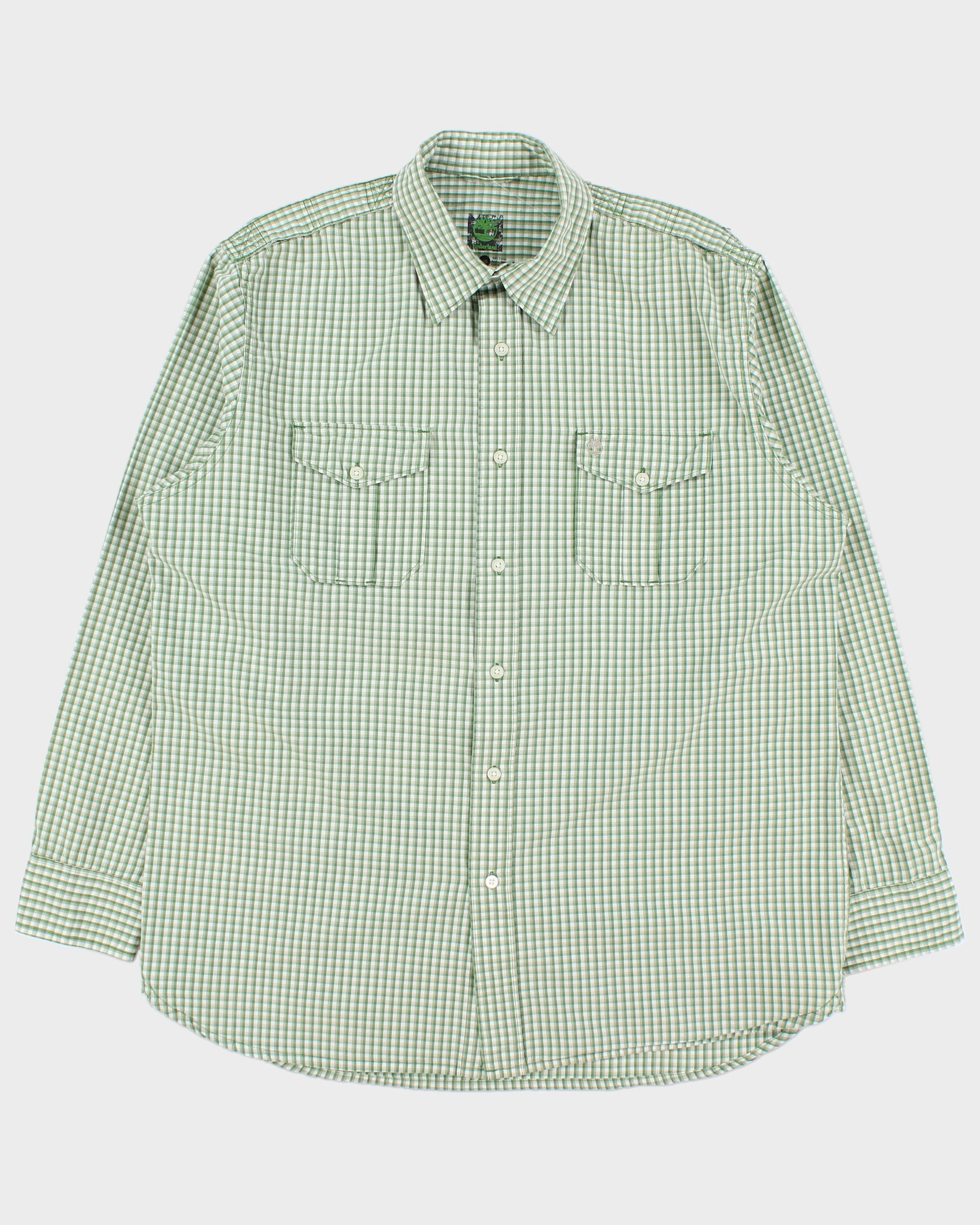 Vintage 2000s Timberland Check Long Sleeve Shirt - L