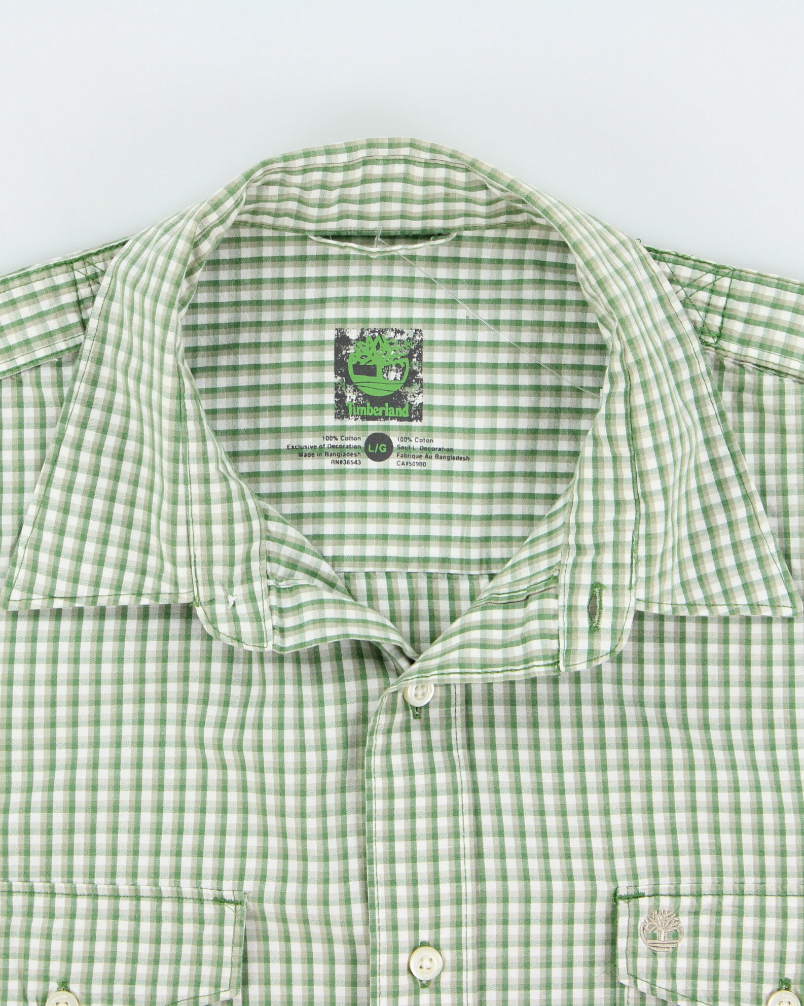 Vintage 2000s Timberland Check Long Sleeve Shirt - L