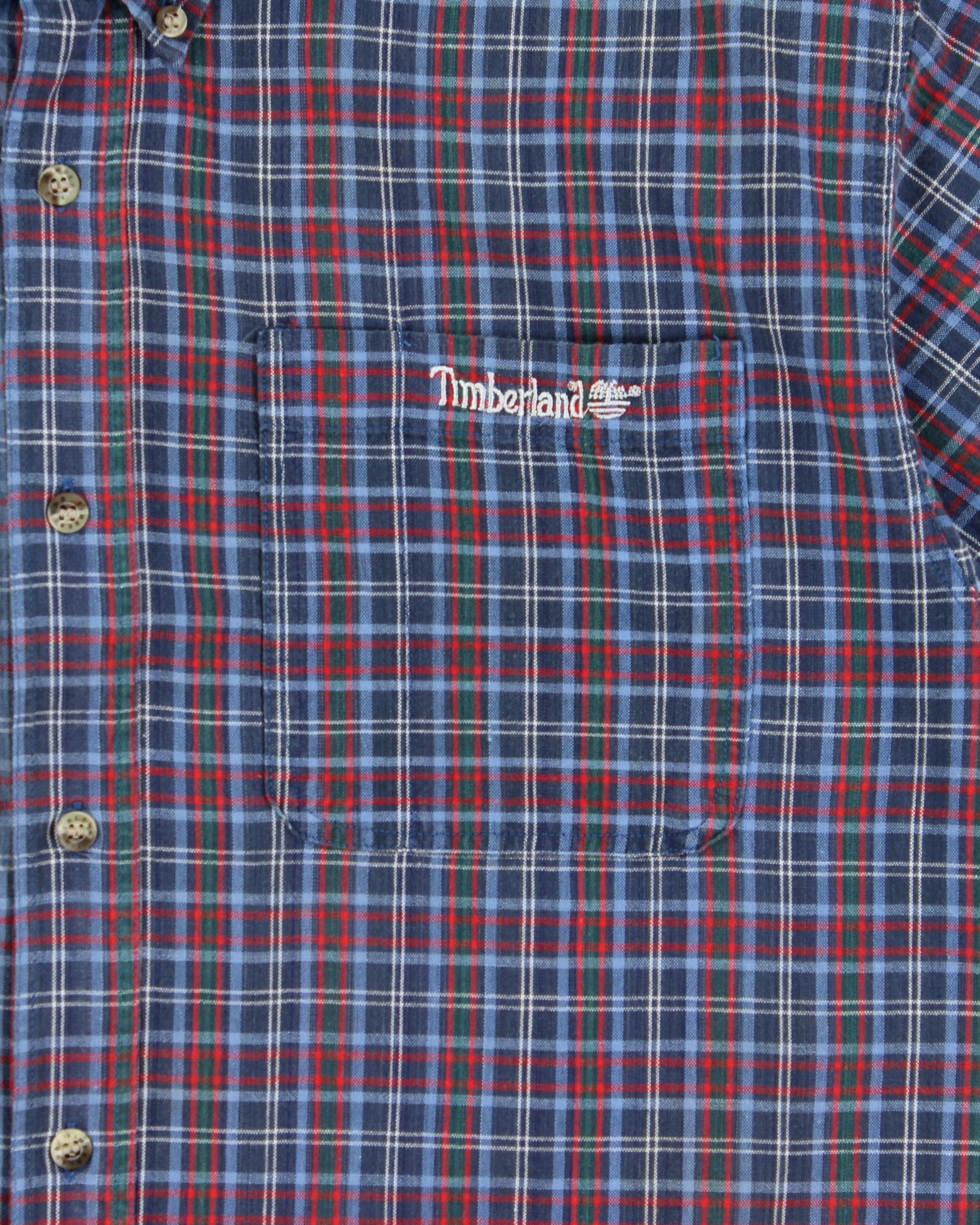 Vintage 1990s Timberland Weathergear Short Sleeve Check Shirt - L