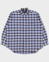 Vintage 1990s Ralph Lauren 'Big Shirt' Long Sleeve Check Shirt - L