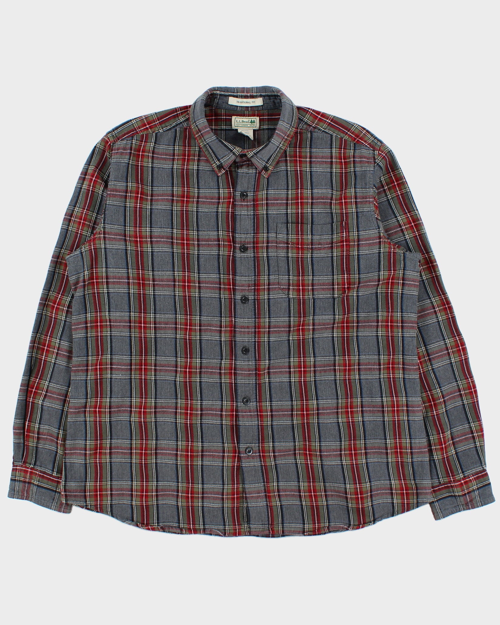 Vintage L.L. Bean 'Traditional Fit' Flannel Shirt - L