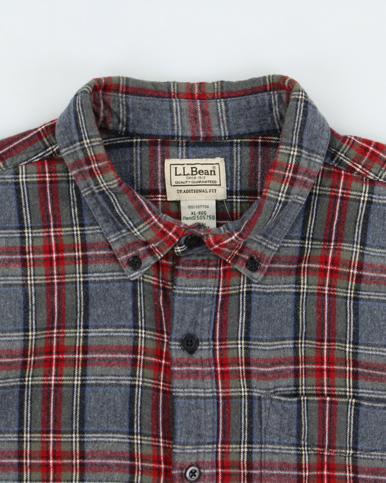 Vintage L.L. Bean 'Traditional Fit' Flannel Shirt - XL