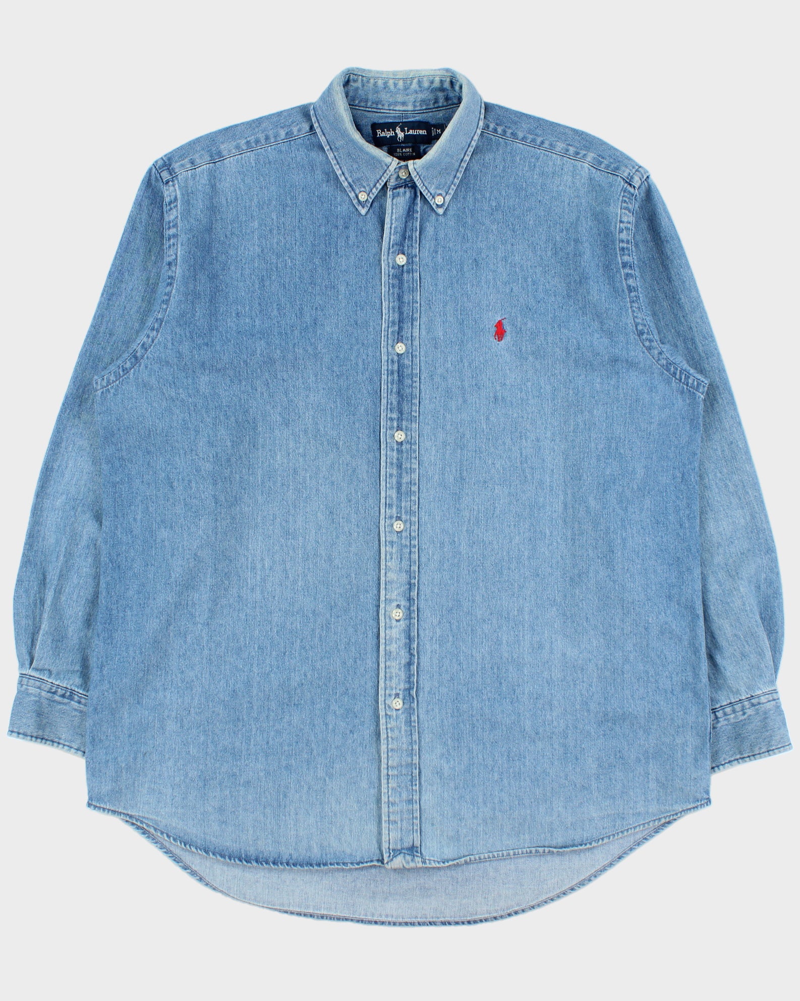Vintage 1990s Ralph Lauren 'Blaire' Oversized Denim Shirt - M