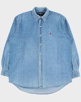 Vintage 1990s Ralph Lauren 'Blaire' Oversized Denim Shirt - M