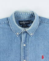 Vintage 1990s Ralph Lauren 'Blaire' Oversized Denim Shirt - M