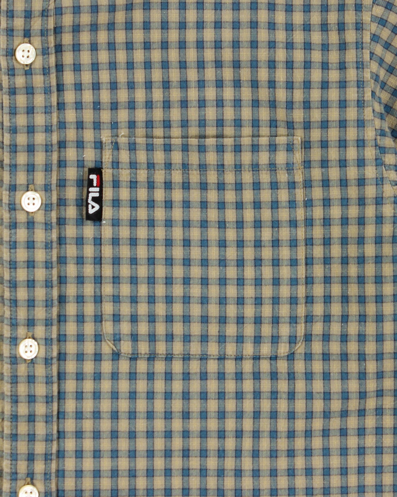 Vintage 1990s Fila Check Short Sleeve Shirt - M