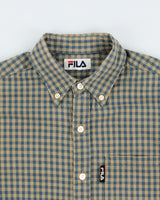 Vintage 1990s Fila Check Short Sleeve Shirt - M