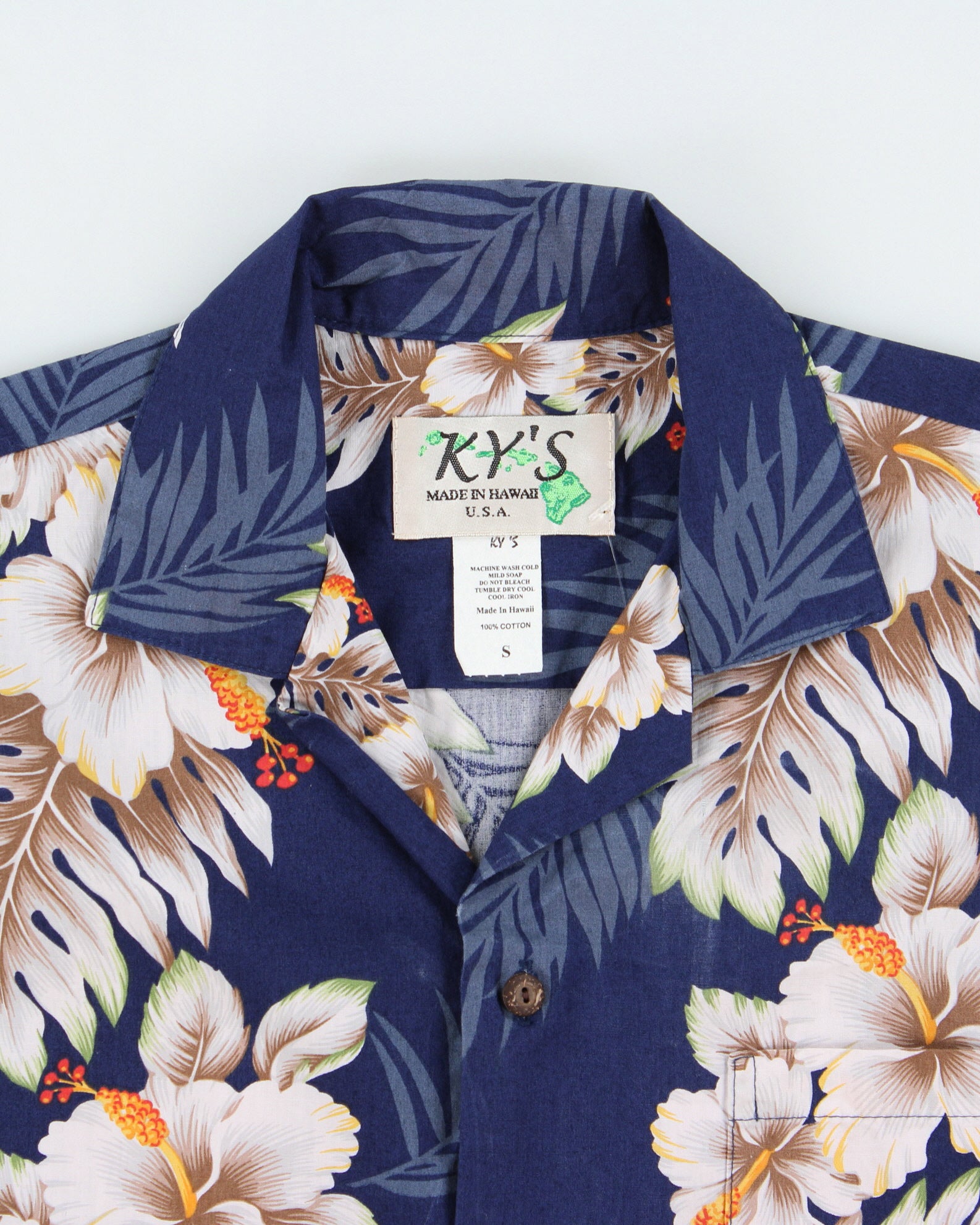 Vintage 1990s KY'S Made In USA Hawaiian Shirt - S