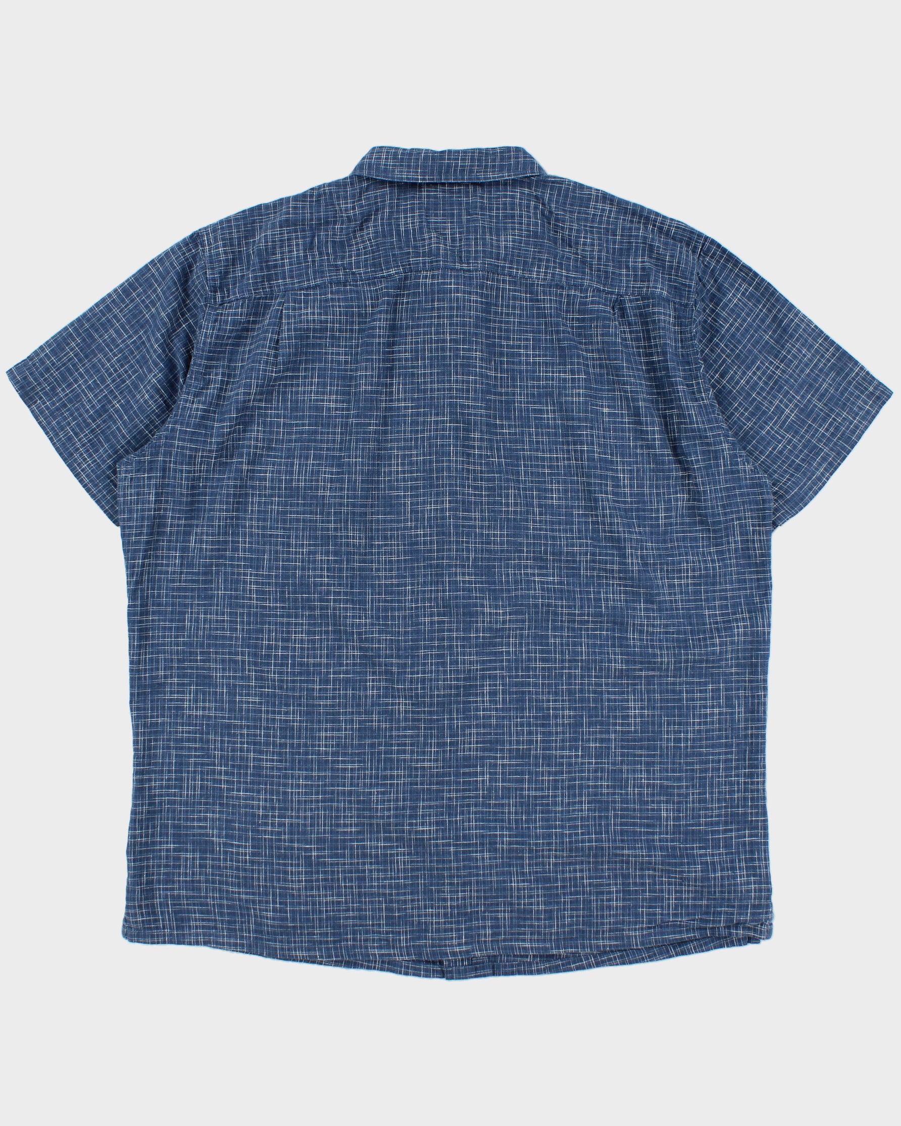 Vintage Patagonia Fade Check Hemp Blend Short Sleeve Pocket Shirt - XXL