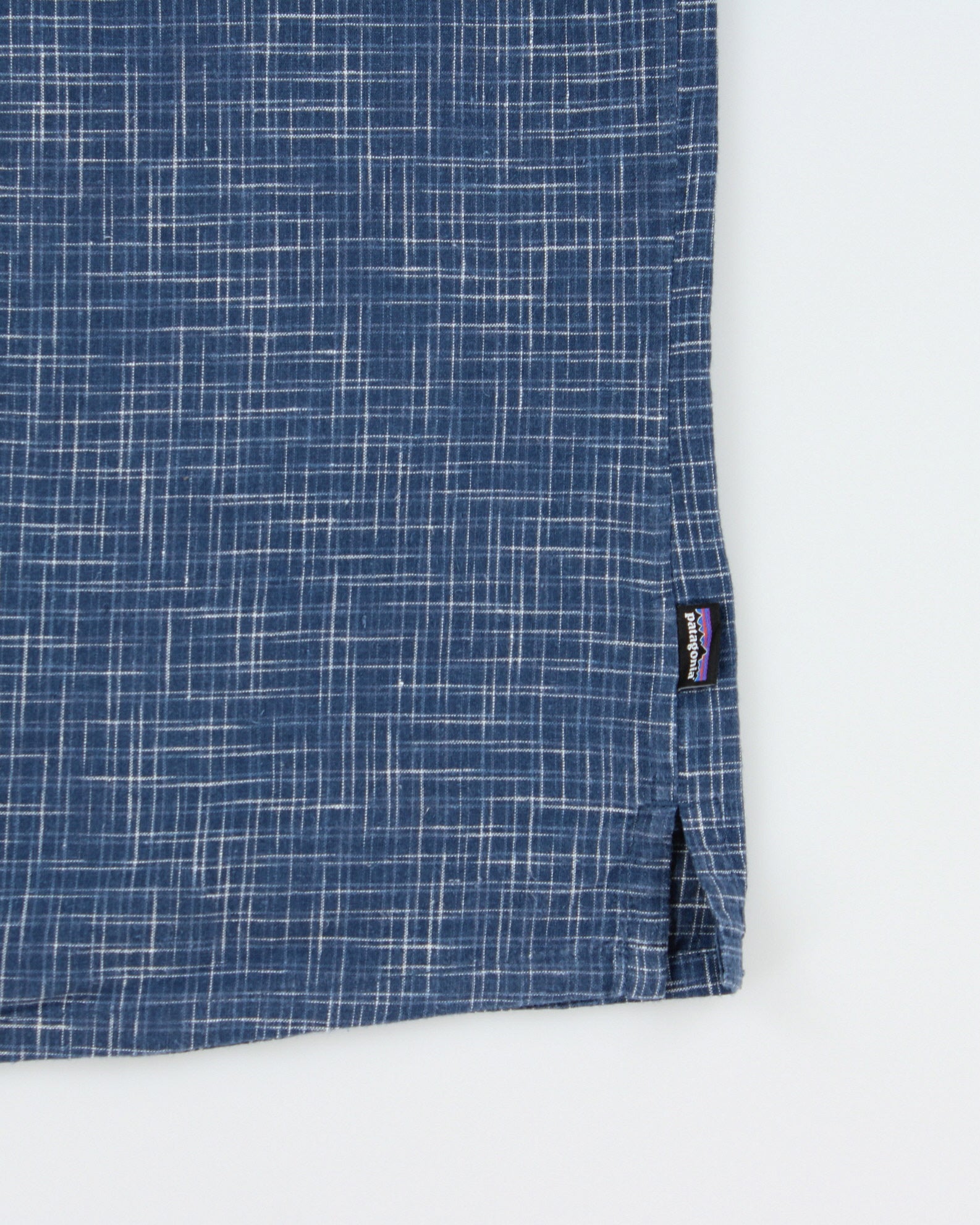 Vintage Patagonia Fade Check Hemp Blend Short Sleeve Pocket Shirt - XXL