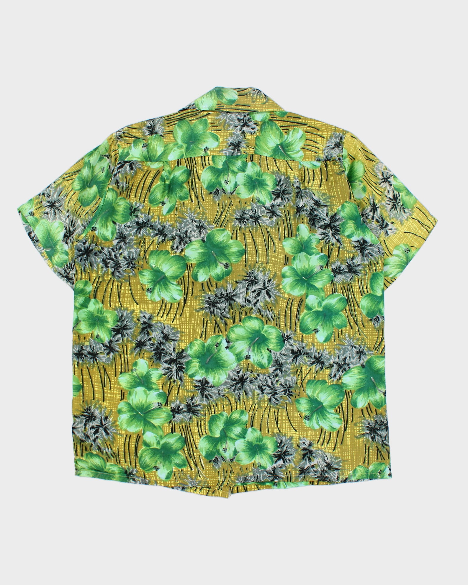 Vintage 1980s Aloha Authentic Hand-Screened Originals Floral Tiki Hawaiian Shirt - M