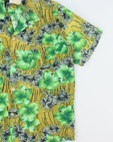 Vintage 1980s Aloha Authentic Hand-Screened Originals Floral Tiki Hawaiian Shirt - M