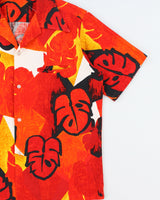 Vintage 1960s Tropical Hand Finished Made In Hawaii Bark Cloth Hawaiian Aloha Shirt - L