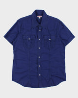 Vintage True Religion Chain Stitch Pearl Snap Button Short Sleeve Western Shirt - XL