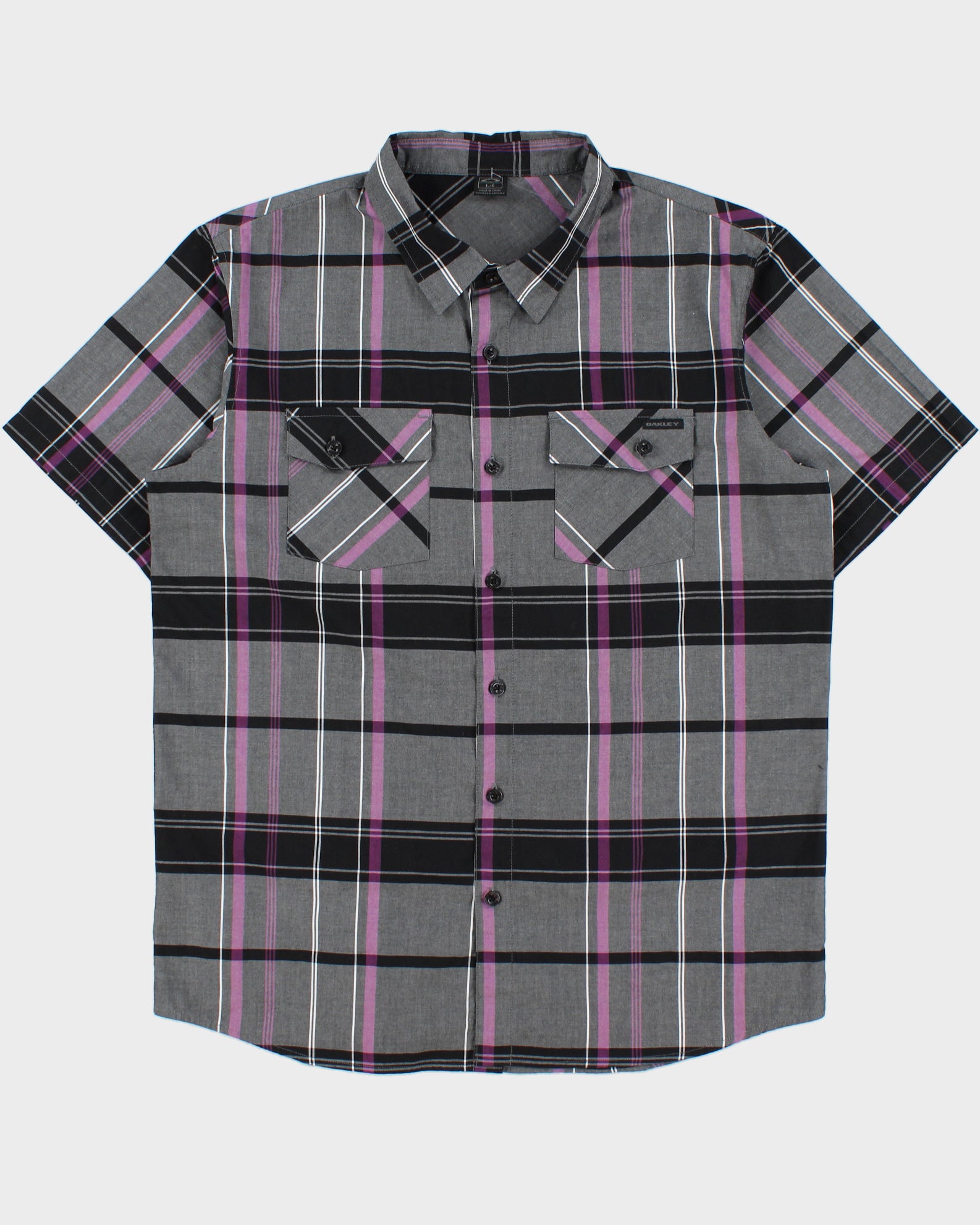 Vintage Oakley Plaid Short Sleeve Pocket Shirt - L