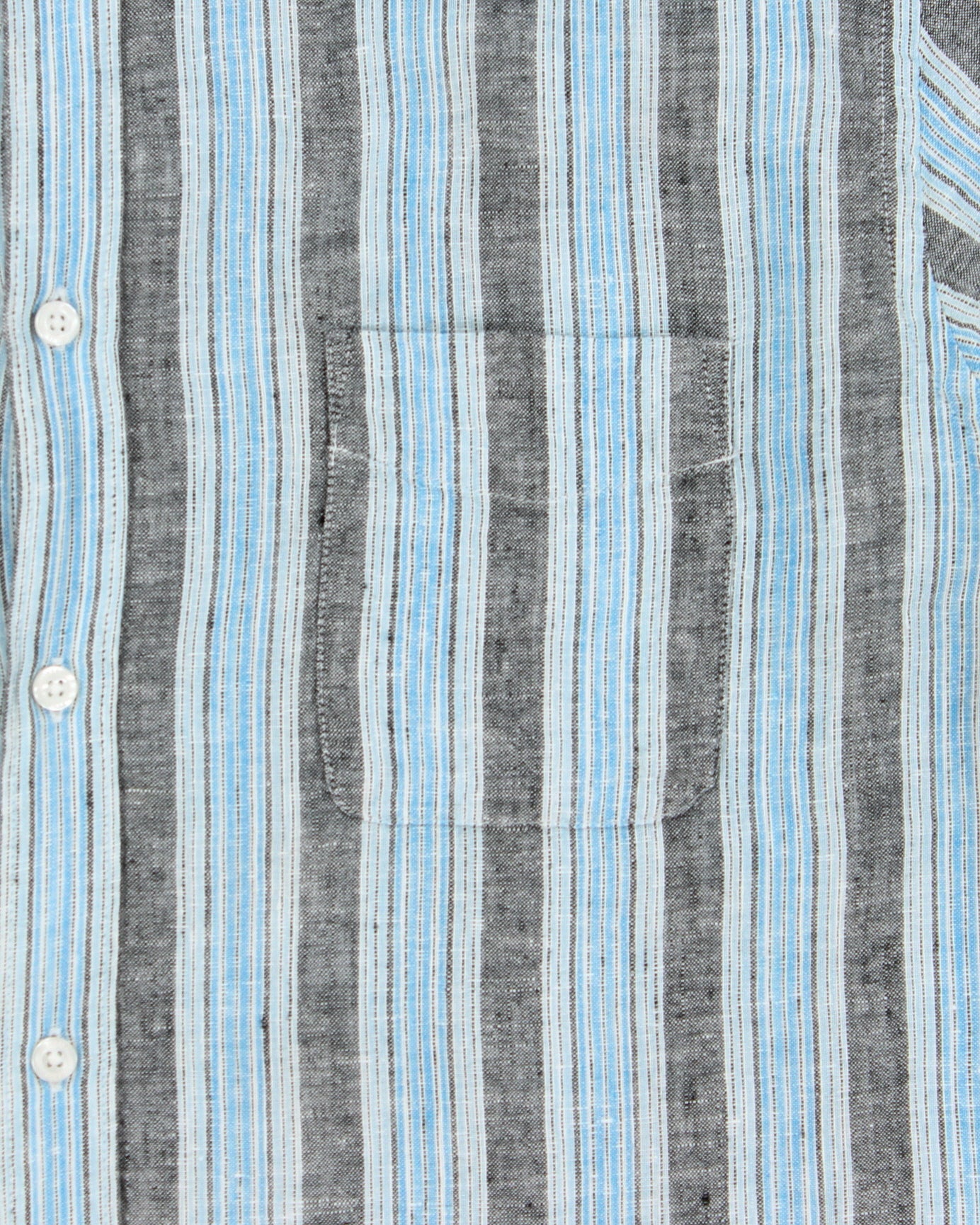 Vintage Perry Ellis Striped Linen Relaxed Fit Short Sleeve Shirt - XL