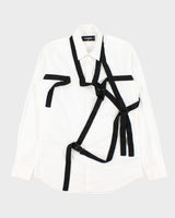 Dsquared2 White Harness Strap Slim Fit Long Sleeve Shirt - S