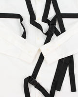 Dsquared2 White Harness Strap Slim Fit Long Sleeve Shirt - S