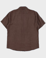 Vintage Y2K 00s RW&amp;CO Brown Linen Short Sleeve Pocket Shirt - XL
