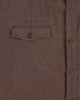 Vintage Y2K 00s RW&amp;CO Brown Linen Short Sleeve Pocket Shirt - XL