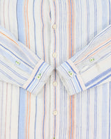 Vintage Tommy Bahama Striped Linen Relaxed Fit Long Sleeve Shirt - XL