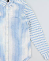 Vintage J.Crew Striped Baird Mcnutt Irish Linen Slim Fit Long Sleeve Shirt - M