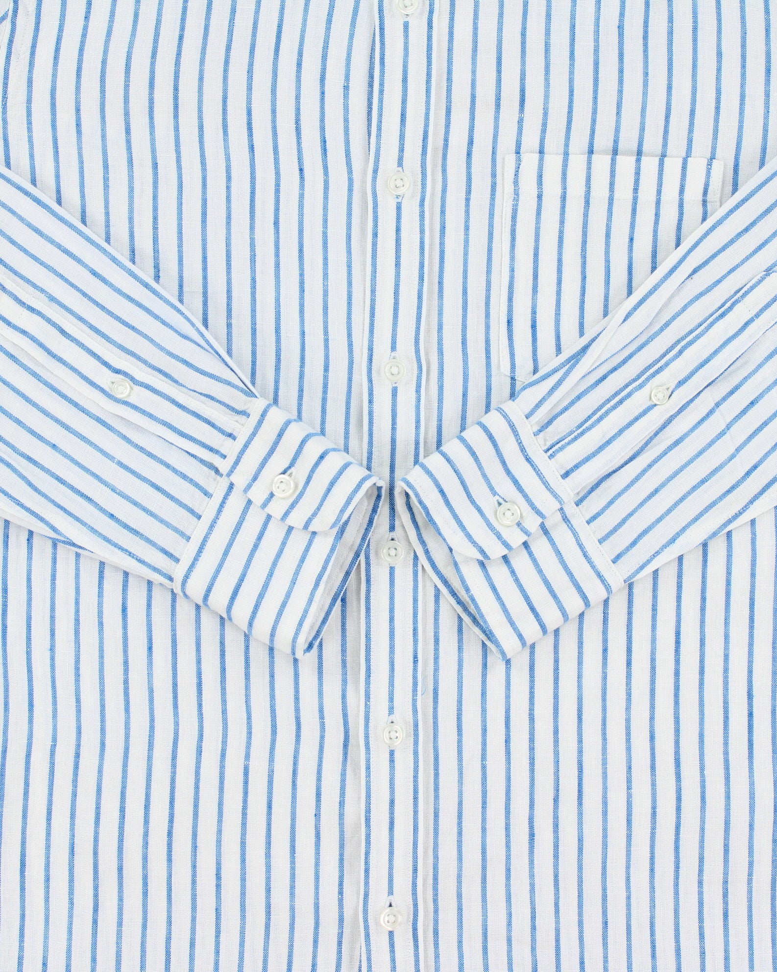 Vintage J.Crew Striped Baird Mcnutt Irish Linen Slim Fit Long Sleeve Shirt - M