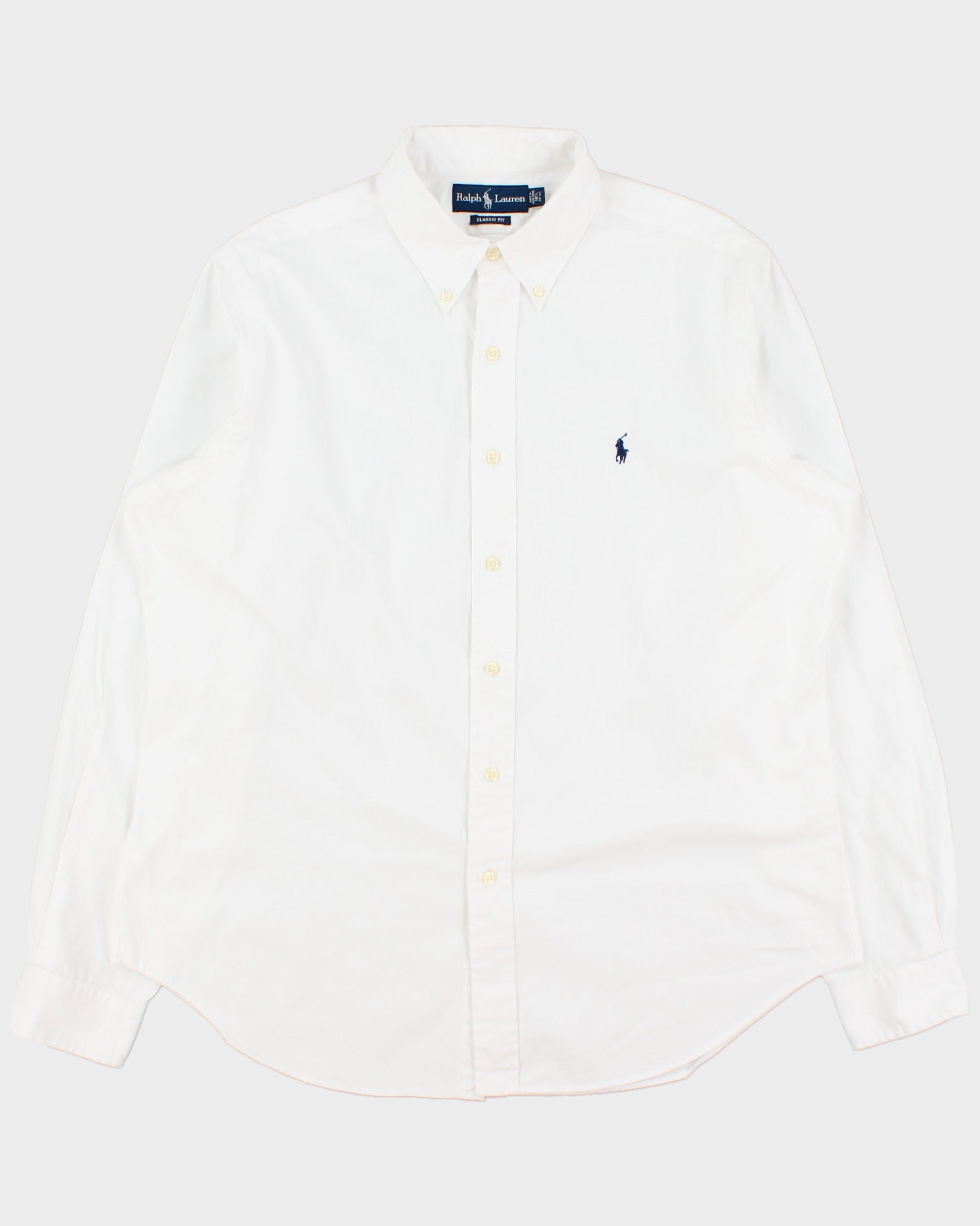 Vintage Y2K 00s Ralph Lauren White Classic Fit Long Sleeve Shirt - L