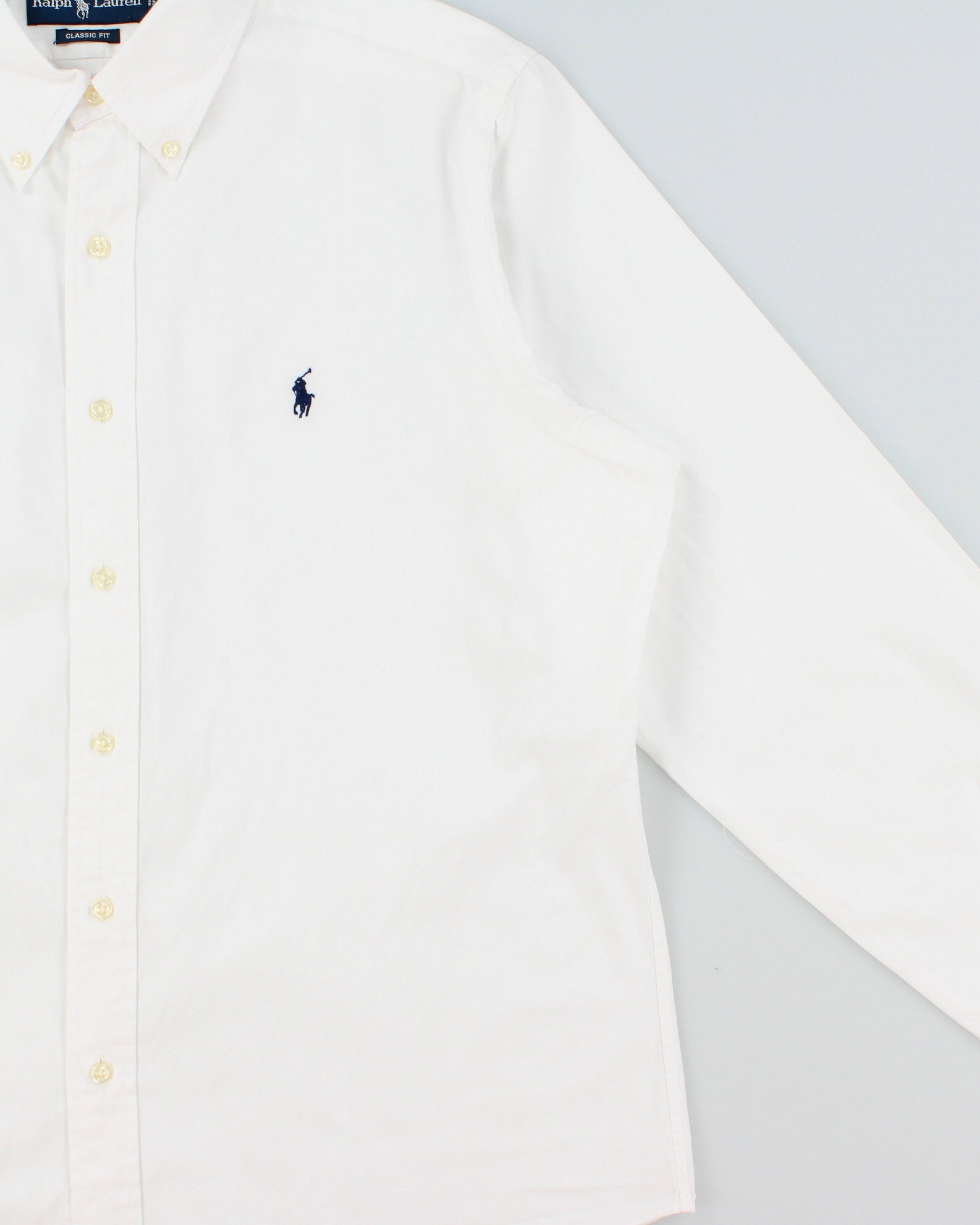 Vintage Y2K 00s Ralph Lauren White Classic Fit Long Sleeve Shirt - L
