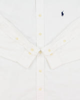Vintage Y2K 00s Ralph Lauren White Classic Fit Long Sleeve Shirt - L