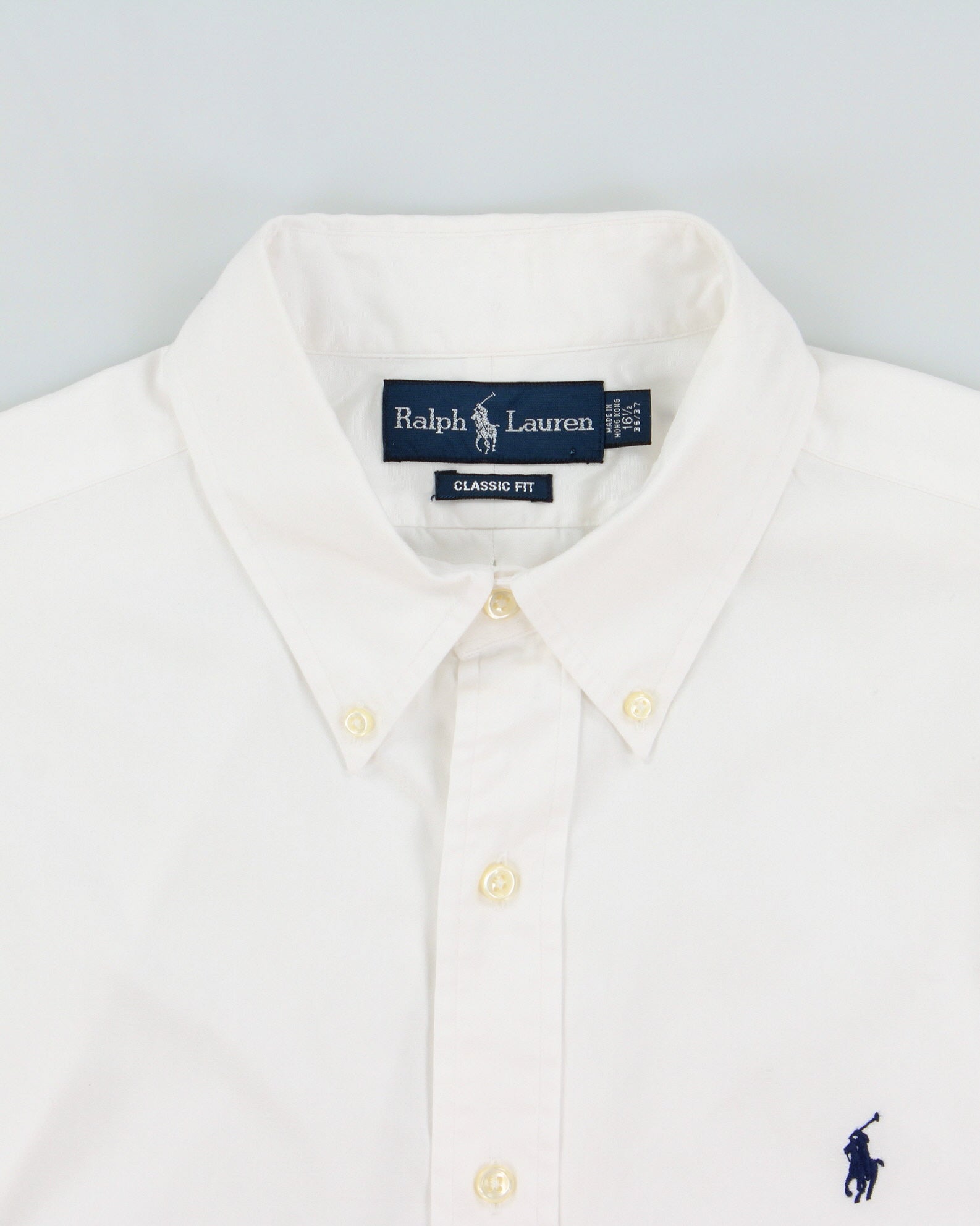 Vintage Y2K 00s Ralph Lauren White Classic Fit Long Sleeve Shirt - L