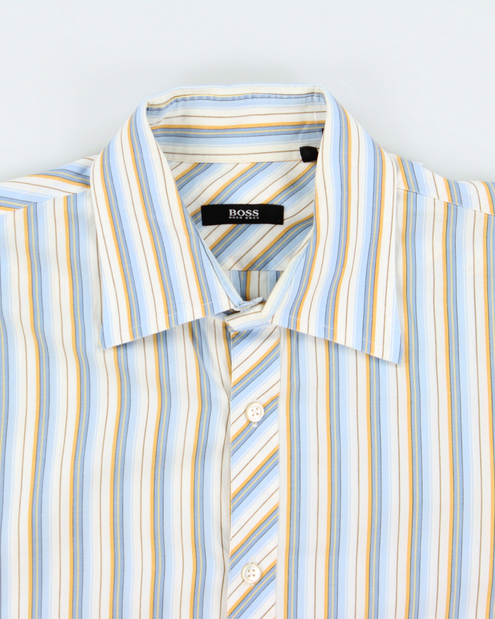 Vintage Y2K 00s Hugo Boss Striped Long Sleeve Formal Shirt - L