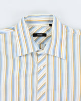 Vintage Y2K 00s Hugo Boss Striped Long Sleeve Formal Shirt - L