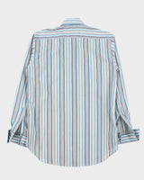 Vintage Y2K 00s Etro Striped Italian Made Long Sleeve Dress Shirt - M