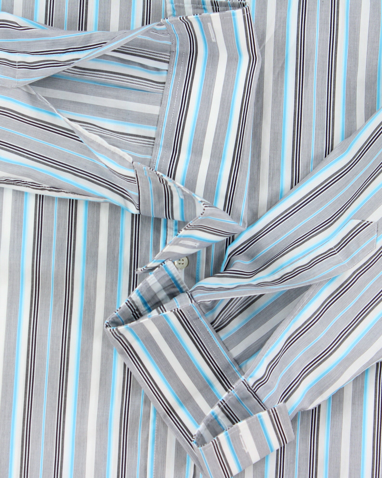 Vintage Y2K 00s Etro Striped Italian Made Long Sleeve Dress Shirt - M