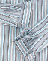 Vintage Y2K 00s Etro Striped Italian Made Long Sleeve Dress Shirt - M