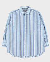 Vintage Y2K 00s Canali Striped Long Sleeve Formal Shirt - XXL