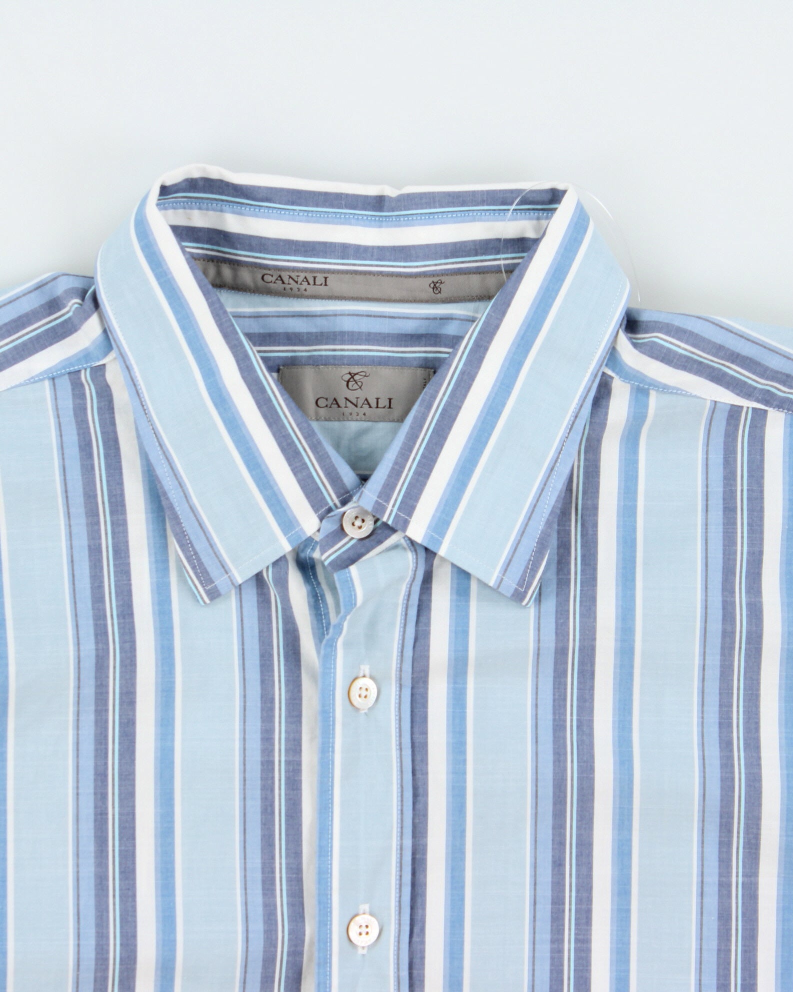 Vintage Y2K 00s Canali Striped Long Sleeve Formal Shirt - XXL