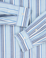 Vintage Y2K 00s Canali Striped Long Sleeve Formal Shirt - XXL