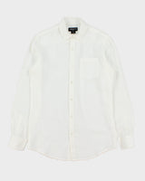 Vintage Y2K 00s Claiborne Ocean Wash Linen Slim Fit Long Sleeve Shirt - S
