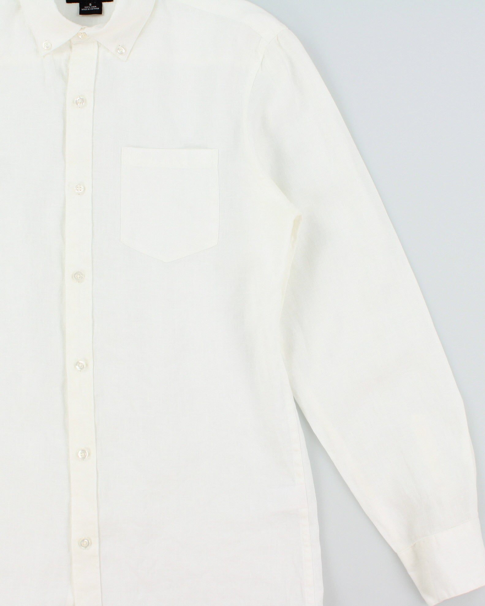 Vintage Y2K 00s Claiborne Ocean Wash Linen Slim Fit Long Sleeve Shirt - S