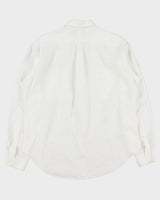 Vintage Y2K 00s Polo Ralph Lauren Ocean Wash Linen Relaxed Fit Long Sleeve Safari Shirt - L