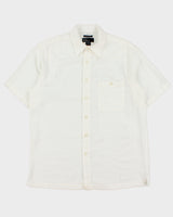 Vintage Y2K 00s Marc Edwards Check Linen Blend Relaxed Fit Short Sleeve Pocket Shirt - L