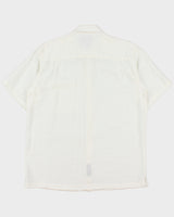 Vintage Y2K 00s Marc Edwards Check Linen Blend Relaxed Fit Short Sleeve Pocket Shirt - L