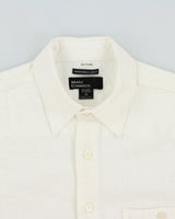 Vintage Y2K 00s Marc Edwards Check Linen Blend Relaxed Fit Short Sleeve Pocket Shirt - L