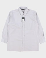 DSWT Vintage Christian Dior Monsieur Pale Grey Long Sleeve Formal Shirt - L
