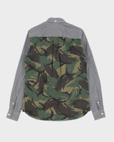 Vintage Fred Perry Gingham Woodland Camo Panel Pocket Long Sleeve Shirt - S