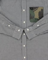 Vintage Fred Perry Gingham Woodland Camo Panel Pocket Long Sleeve Shirt - S