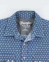 Vintage Wrangler Retro Premium Pearl Snap Button Long Sleeve Patterned Western Shirt - M