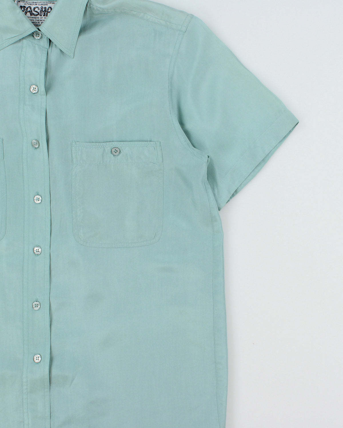 Vintage 1990s Pasha Silk Short Sleeve Shirt - S